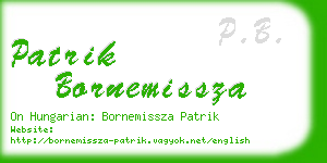 patrik bornemissza business card